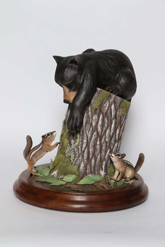 J. Mammals - Open Best of Division 2nd Judy Caldwell Mulino, OR   Bear Cubs w:Chipmunks 2 copy.JPG